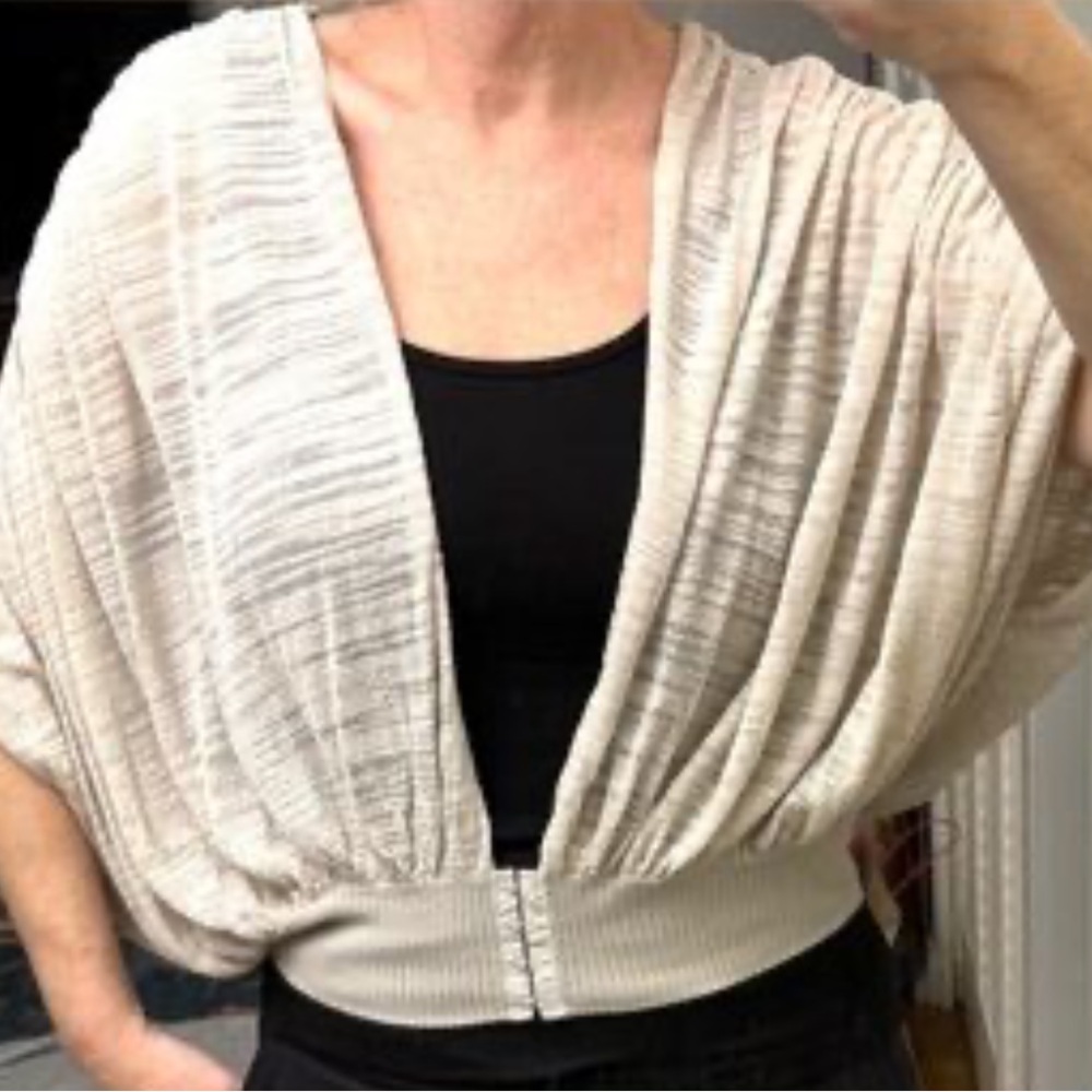 Free People Textured Cream Shrug